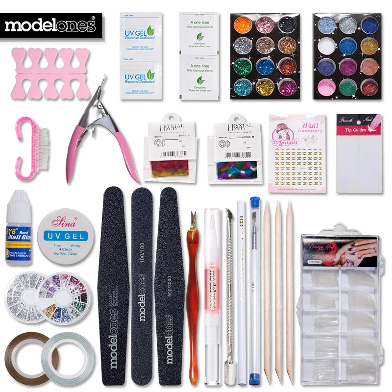 

Modelones 25Pcs/Lot Nail Art Cure Tools Full Set Professional Nail Manicure Kits For DIY Gel Polish User