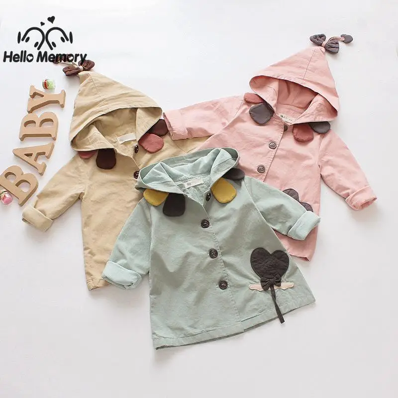 Baby Trench Coat Cotton Hooded Fashion Casual Jacket The Autumn&winter New Arrival For 9M 3T