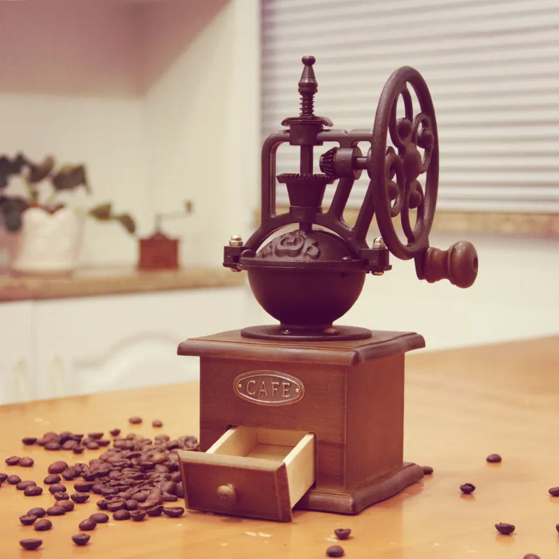  Wooden Manual Coffee Grinder Ceramic Core Cafe Grain Spice Mill Hand Coffee Grinder Coffe Machine K