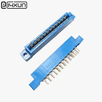 

30pcs 805 24P Game Card Socket PCB Footprint Edge Connector 3.96mm Pitch 2x12 Row Gold-plated Wire Cable Jack Welding Plate Type