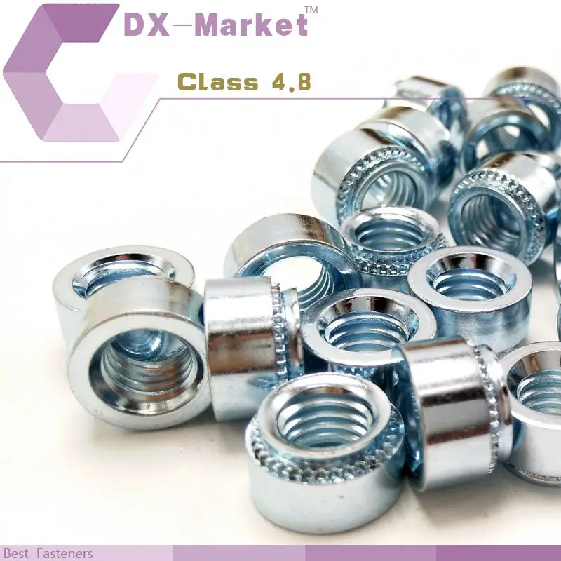 m10 1 , 50pcs , carbon steel PEM Self Clinching Nuts , Zinc plating nut