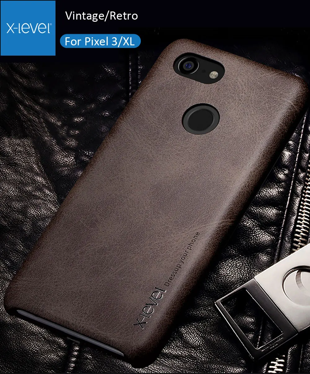 

X-Level Vintage Case For Google Pixel 3a XL Retro X Level Matte Frosted Leather Back Protective Cover Shell