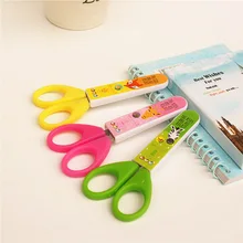 1 шт. канцелярские принадлежности для школьников, студентов, ножницы для детей с закрытыми безопасными ножницами 3 милых дизайна животных
