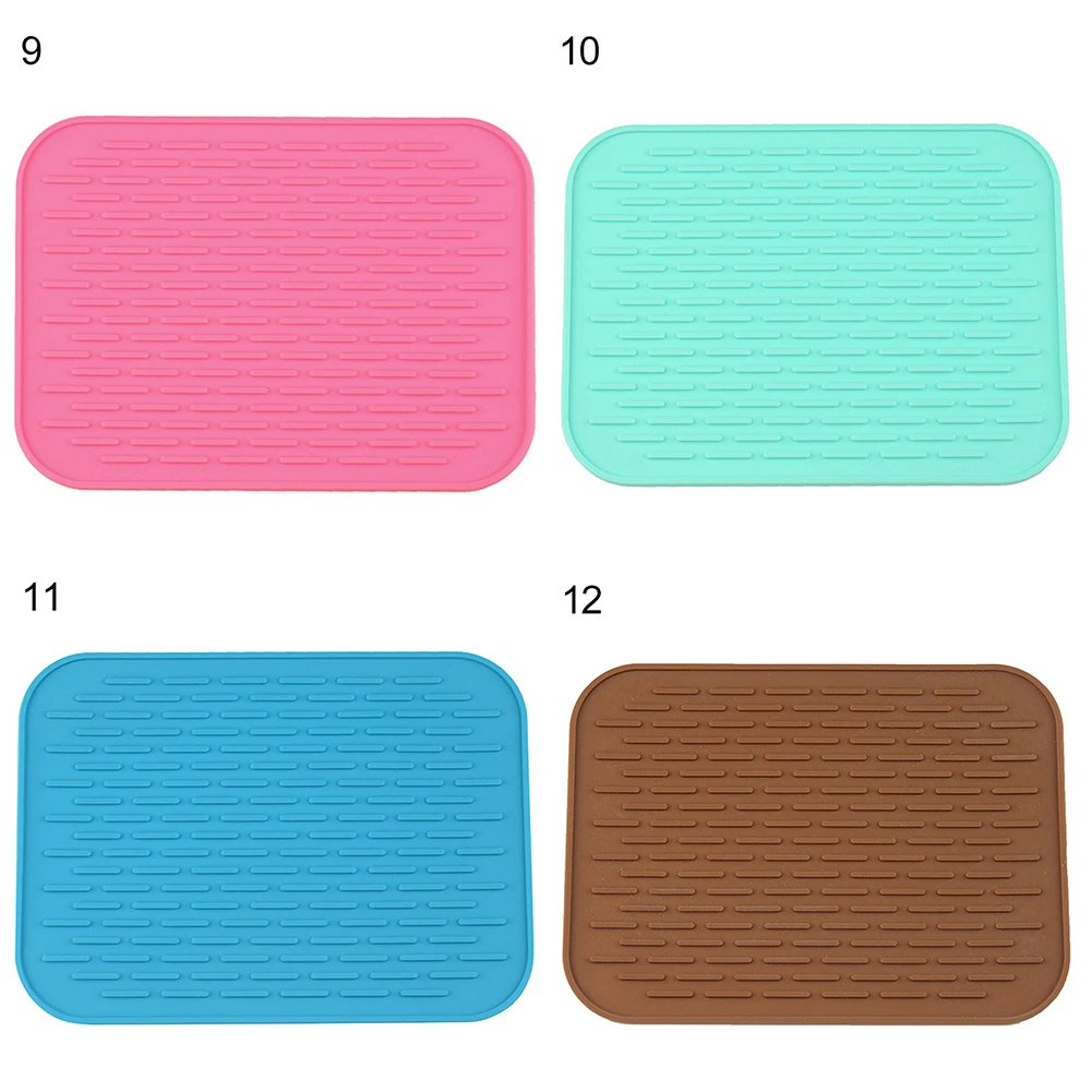 New Kitchen Silicone Heat Resistant Table Mat Non-slip Insulation Pot Pan Holder Pad Cushion Kitchen Pastry Bakeware Mats Placem