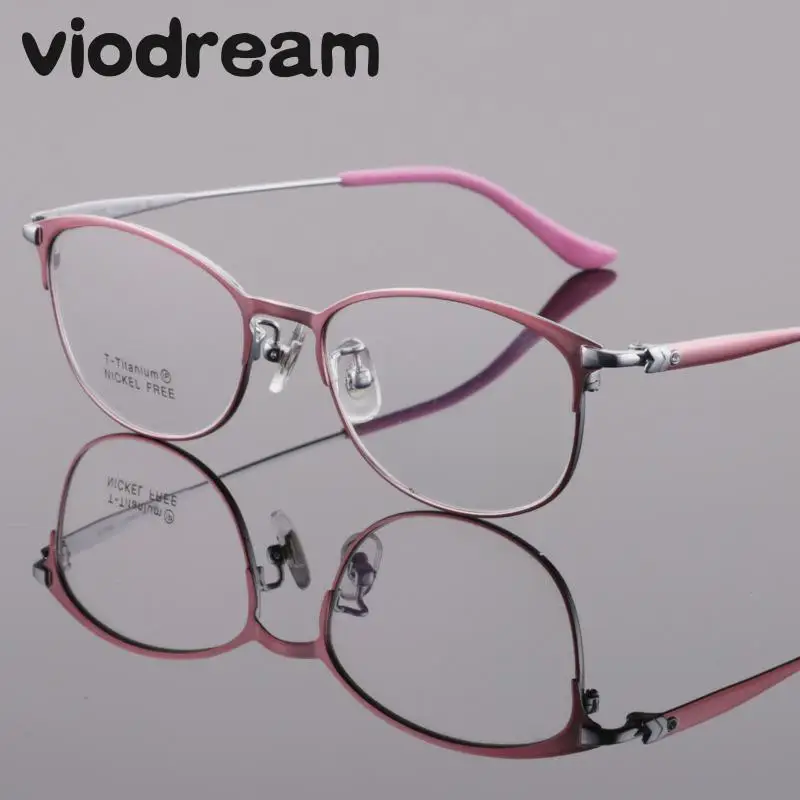 

Viodream Super Light Fashion Retro Pure Titanium Spectacle Frames Ladies Prescription Eyewear Eyeglass Frames Oculos De Grau 664