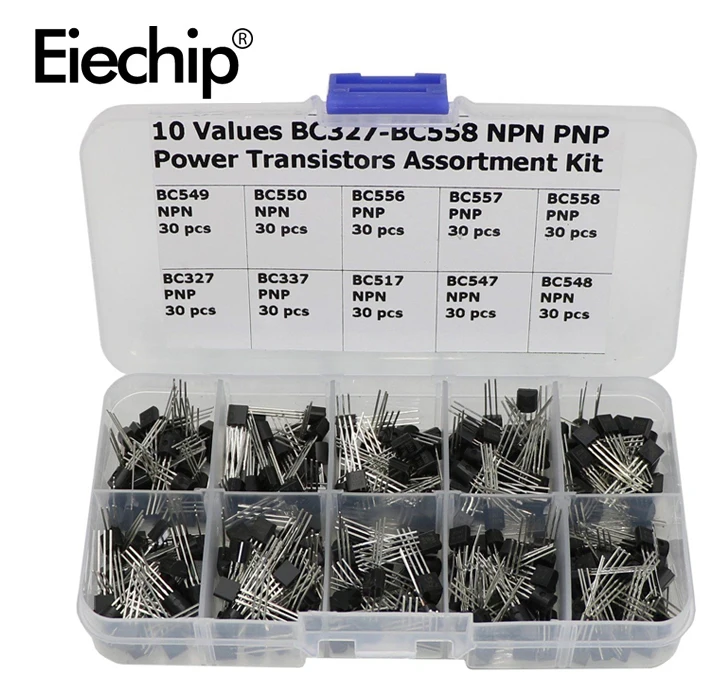 

Transistor Assortment Assorted Kit BC327 BC337 BC517 BC547 BC548 BC549 BC550 BC556 BC557 BC558 200pcs/lot 10Values*20pcs TO-92