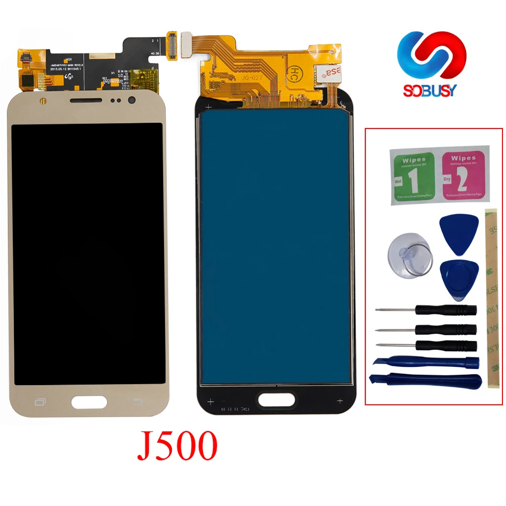 Sobusy + ЖК-дисплей для samsung GALAXY J5 J500 J500F J500FN J500M J500H 2015 Дисплей сенсорный экран Панель
