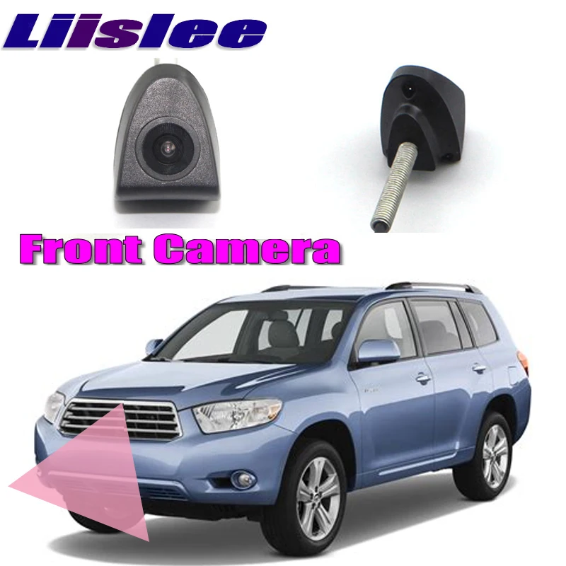 

LiisLee Car Front Camera For Toyota Highlander XU40 2007-2013 Front Grille Logo Camera DIY Manually Control Channel Front Camera
