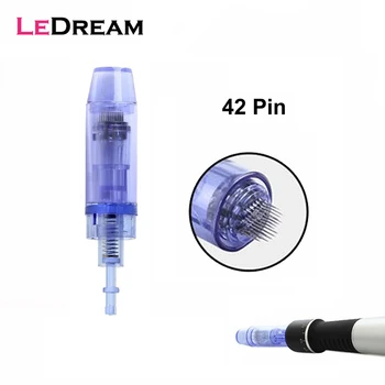 

20pcs/lot Bayonet Long Blue 42 Pin Micro Needles Cartridges Microneedles For Electric Dr Derma Pen A1 Tattoo Tips Facial Care