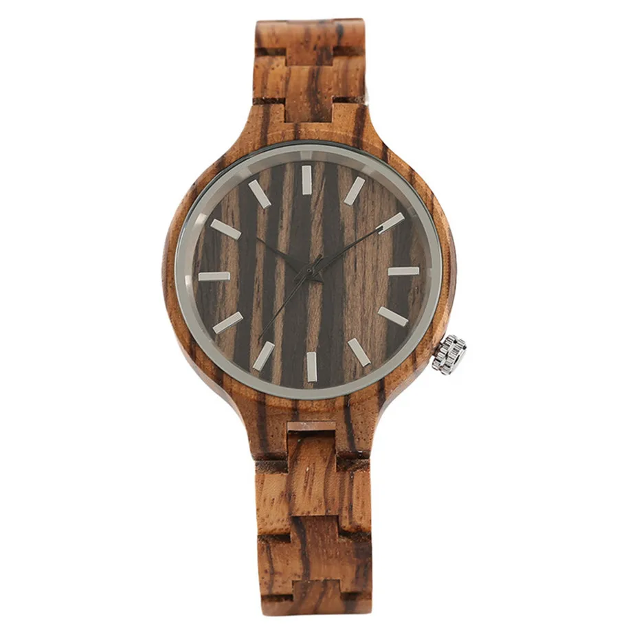 Casual Brown Two Styles Natural Sandalwood Wood Women Quartz Wrist Watch Handmade Wooden Sister Sports Watches Gifts (17)