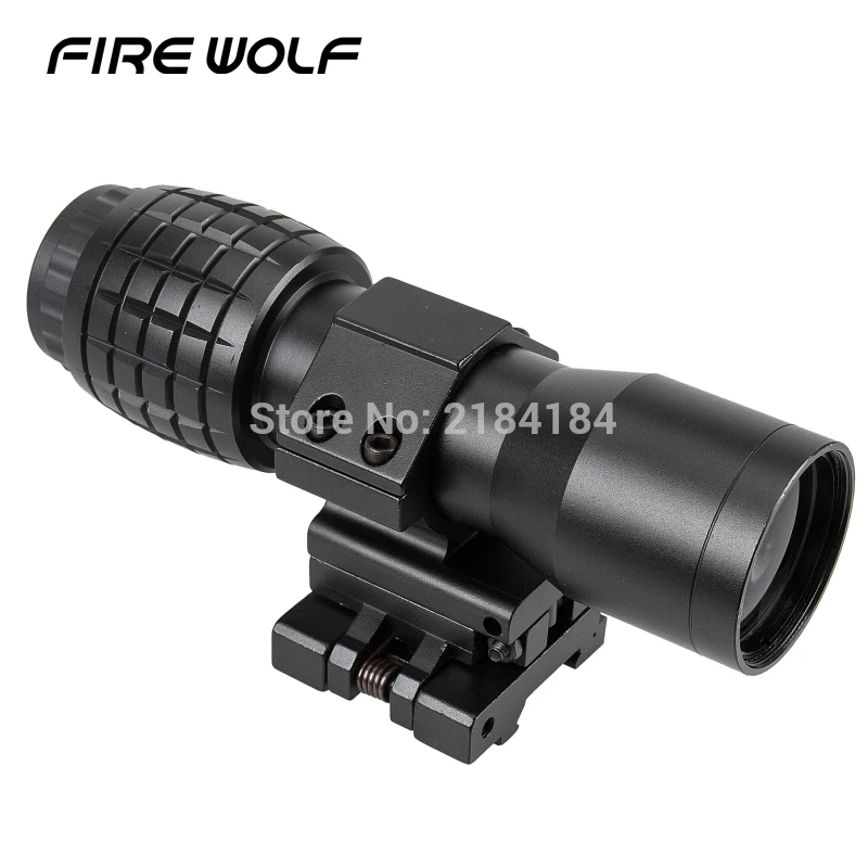 FIRE WOLF Red Dot Sight Scope 5x Лупа быстрый флип-прицел флип для бокового крепления подходит для 20 мм Вивера крепление красная точка