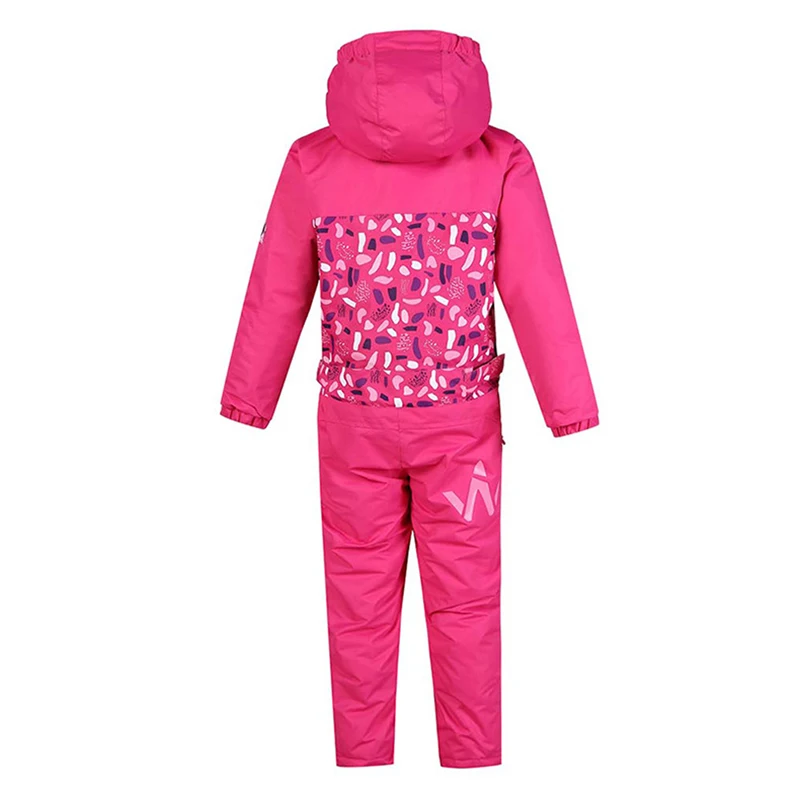 Комбинезон для мальчиков и девочек, детский лыжный костюм, водонепроницаемый ветрозащитный лыжный сноуборд, теплая зимняя верхняя одежда для детей