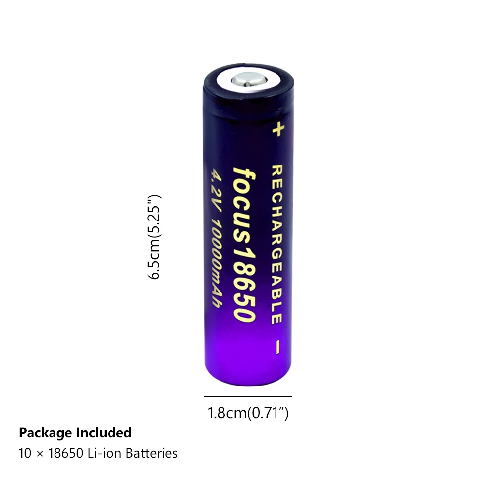 18650 литий-ионная батарея 10000mAh 3,7 V перезаряжаемая литиевая непрерывная разрядка выделенная электронная мощность для Светодиодный игрушка-фонарик