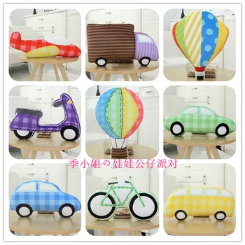

candice guo! cute plush toy cartoon airplane ship car bike balloon parachute soft stuffed cushion pillow birthday Christmas gift
