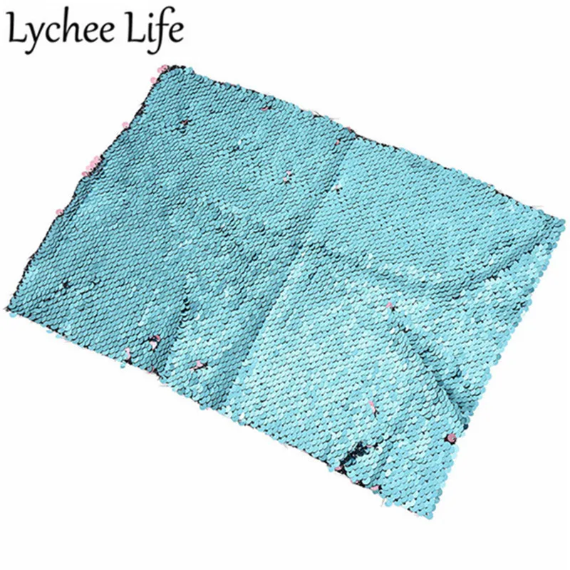 Lychee Life Двусторонняя блестящая ткань, цветная полиэфирная ткань, сделай сам, современная домашняя одежда, текстиль, швейная ткань, аксессуары