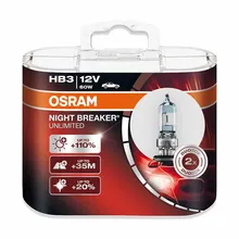 OSRAM Night Breaker HB3 9005 12V 60W Автомобильная Лампа для фар ближнего света, галогеновая лампа дальнего света [110% ярче цветовая температура 3900 K]