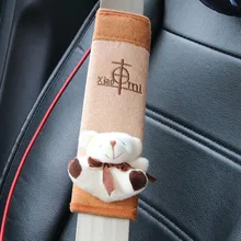 2PCS/Set Cartoon Plush Car Seat Belt Cover Seat Belt Shoulder Pads Strap Girls Children Seat Belt Protecting Clip Auto Accessori 1 pair cute cartoon car sefety seat belt cover child seat belt shoulder pads protection plush padding auto accessories gift