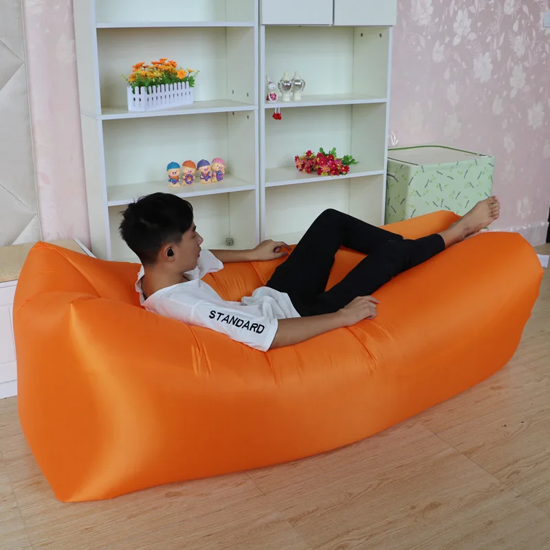 Fast Inflatable air sofa Camping Hangout Bag 210D Oxford Outdoor 25070cm Sleeping Bag Hangout lazy lay laybag Lounger bed (9)