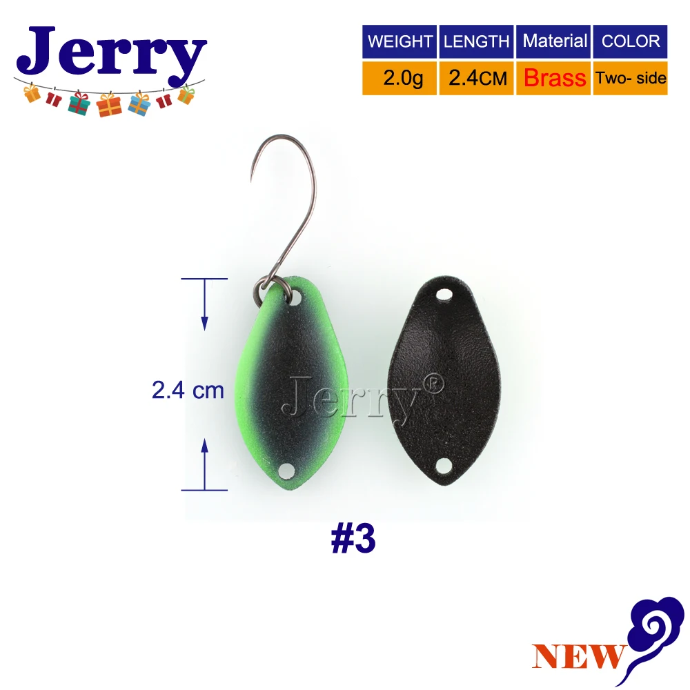 Cucharas de trucha Jerry 2g de latón spinning cucharas de pesca micro metal señuelos área de pesca de trucha ultraligera Cucharas de trucha Jerry 2g de latón spinning cucharas de pesca micro metal señuelos área de pesca de trucha ultraligera
