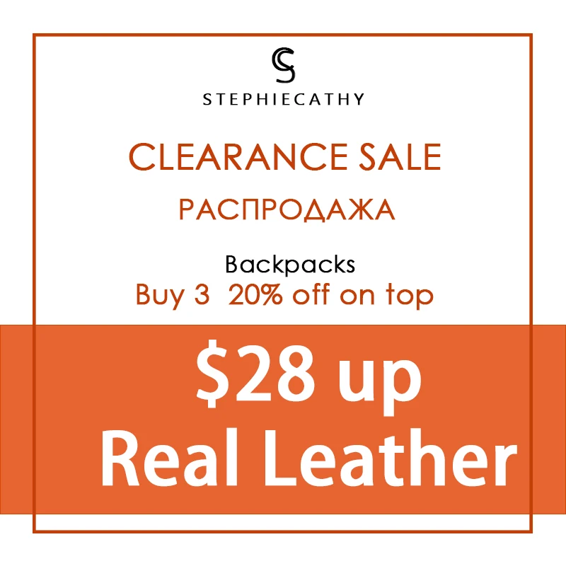 

StephieCathy Big Promotion Clearance Sale for High Quality Women Genuine Leather Backpack Shool Bags Microfiber Shoulder Bags