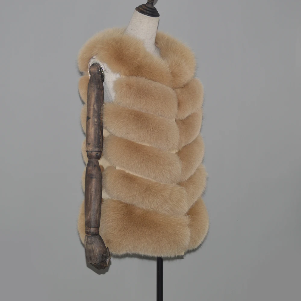 Распродажа! Натуральный жилет на лисьем меху женский осенне-зимний высококачественный жилет из натурального Лисьего меха женская натуральный мех лисы жилетка