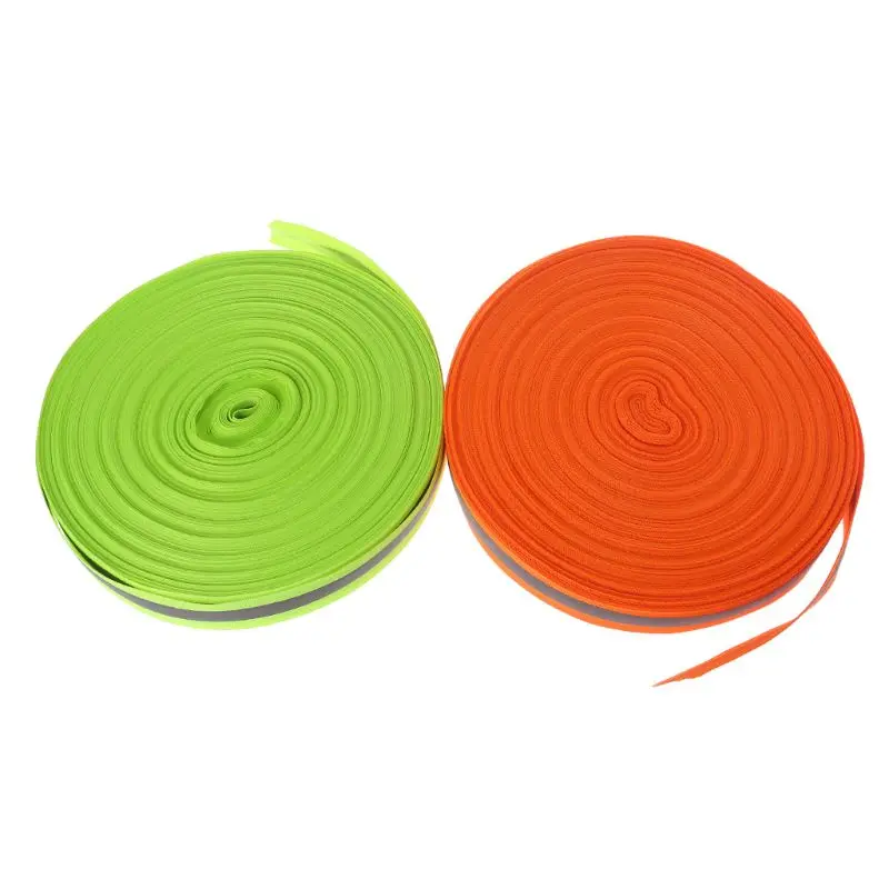 

High visibility Reflective Fabric Fluorescence Green Safe Warning Tape Sew On Clothing Traffic Safety Supplies