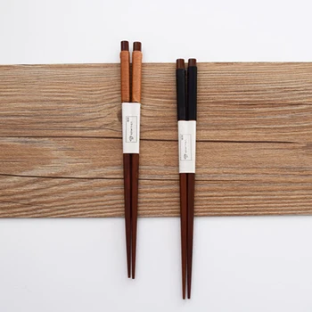 

50pair/lot 22.5cm Reusable Wooden Chopsticks Long Korean Asian Chopsticks for Wedding Gift Hotel