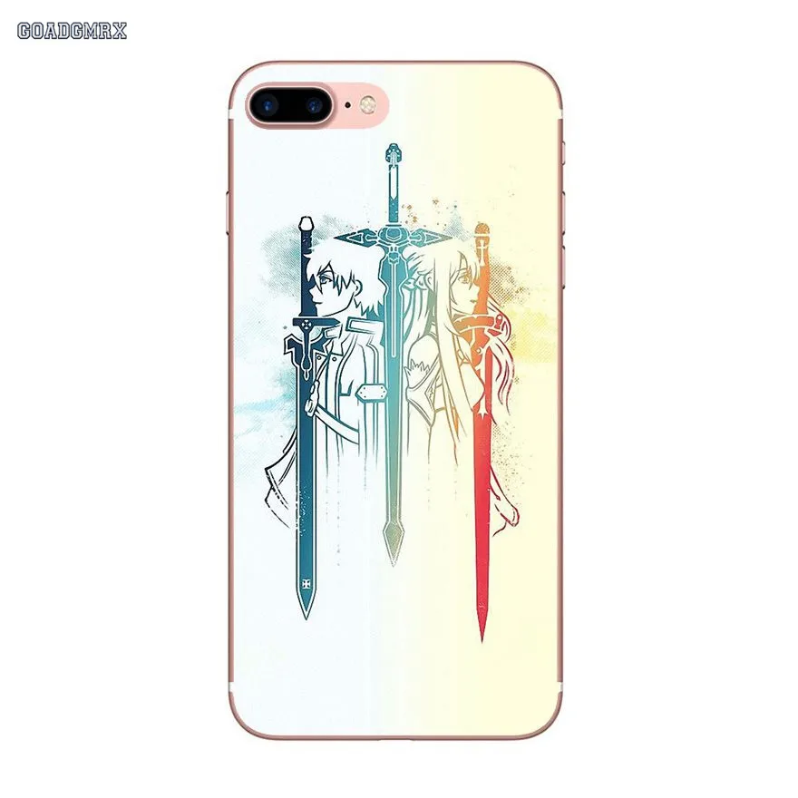 Для Samsung Galaxy S2 S3 S4 S5 Mini Alpha S6 S7 edge S8 S9 Plus J1 Grand Prime Sword Art Online Anime прозрачный мягкий чехол