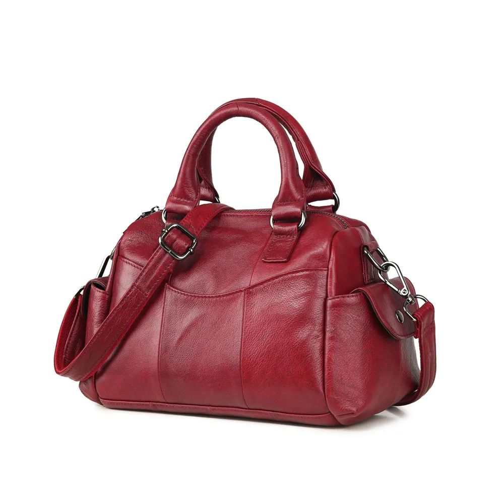 

Vintage Style Women Large Capacity Totes Soft Genuine Leather Top Handle Bag Women Fashion Handbag for Lady