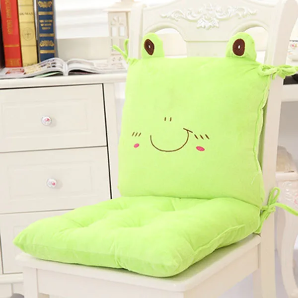 Мультяшная сиамская подушка, подушка на заднюю часть, Офисный Компьютерный стул, коврик для стула, утолщенное студенческое кресло, обеденный стул, коврик, Cojin decorativo - Цвет: Светло-зеленый