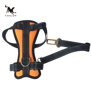 

TAILUP Upgrade Neoprene Material Auto Small Dog Chihuahua Safety Harness With Seat Belt 4Colors S-XL 4 Sizes