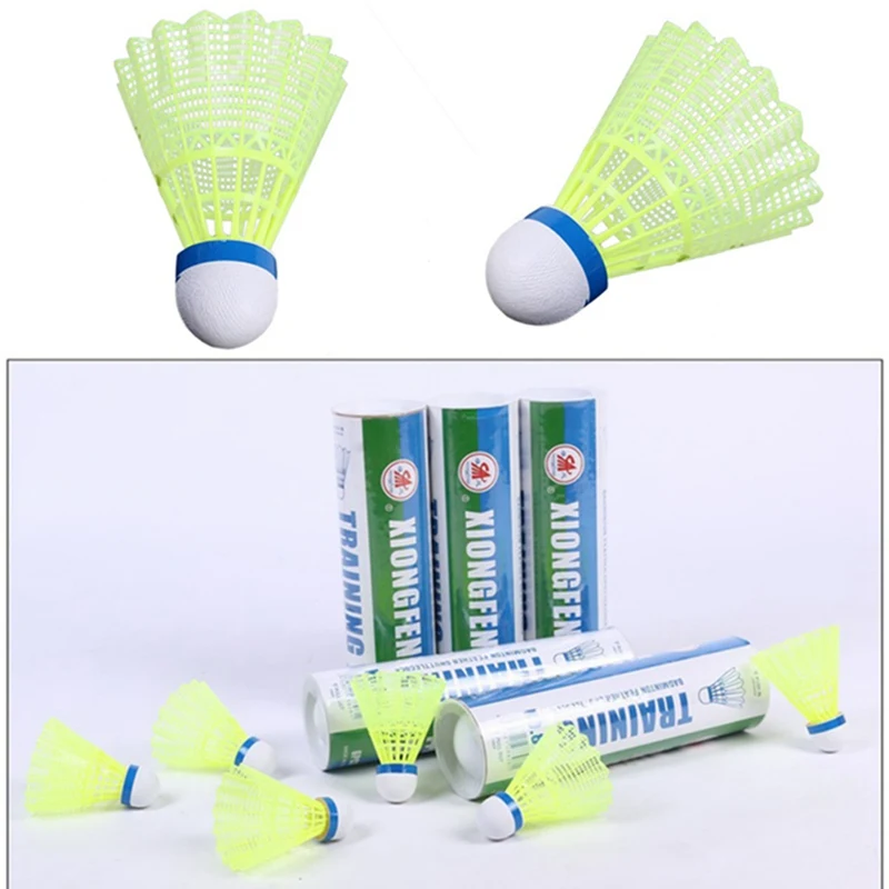 6 piezas de Nylon de bádminton Ball Super Durable y de luz de plástico Bola de formación de transporte al madera de corcho bola 6 piezas de Nylon de bádminton Ball Super Durable y de luz de plástico Bola de formación de transporte al madera de corcho bola