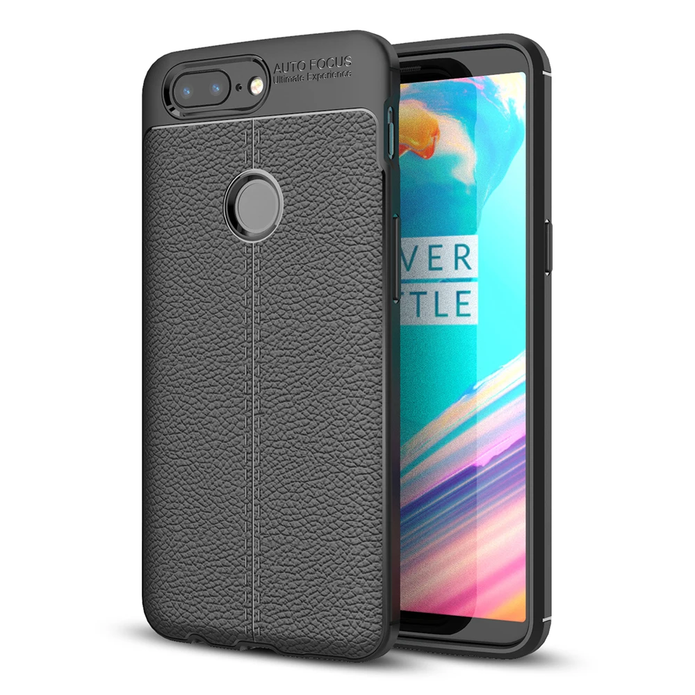 Чехол из искусственной кожи для Oneplus 5T A5010 ударопрочный силиконовый чехол с