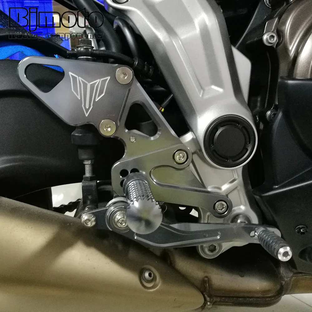Запчасти для мотоцикла Bjmoto CNC Rearsets мото подножки задний Набор Yamaha FZ07 MT07 2013 2014 2015 2016