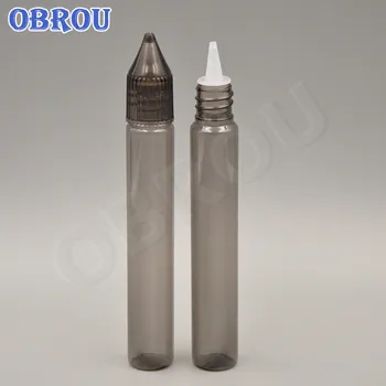 

Obrou beautiful 15ml PET Clear orange green black blue red purple Colorful plastic Empty Dropper Bottles luxury dropper bottle
