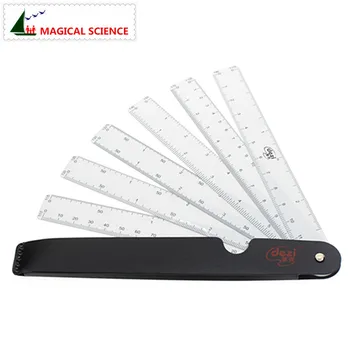 

2pc Foldable Fan Shape Architects Scale Ruler with 6 Blades for Engineering Architects Multifunctional multiscale 6 sizes rulers