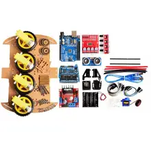 Tracking Motor Robot Chassis Smart Car Kit 4WD Ultrasonic For Arduino L298N Modules Accessory Replacement Durable