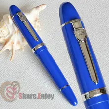 Шариковая ручка JINHAO 159 синяя и серебристая Толстая