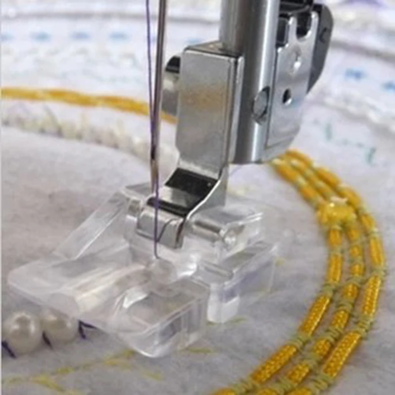 1 шт. мозаичные бусины для ходьбы швейная машина лапка креативная пластиковая лапка для бытовой швейной машины аксессуары