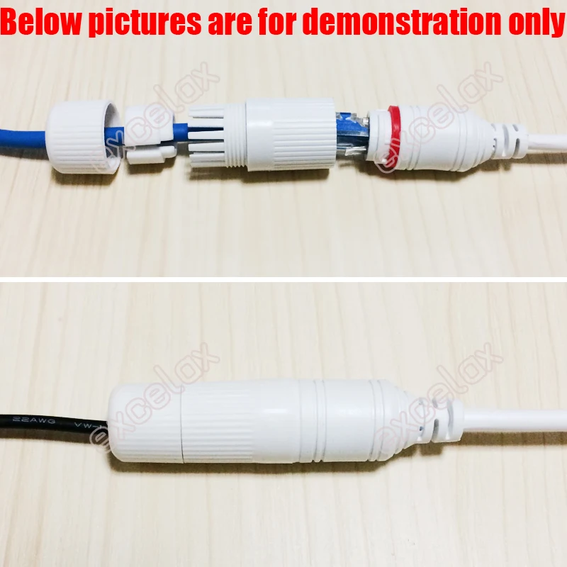 RJ45 PoE инжектор и сплиттер сепаратор соединительный кабель питание через Ethernet Открытый водонепроницаемый для сети IP камера