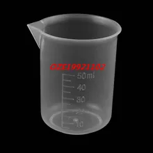 5 шт кухонная лаборатория 50 мл пластиковая мерная чашка кувшин для заливки носика контейнер