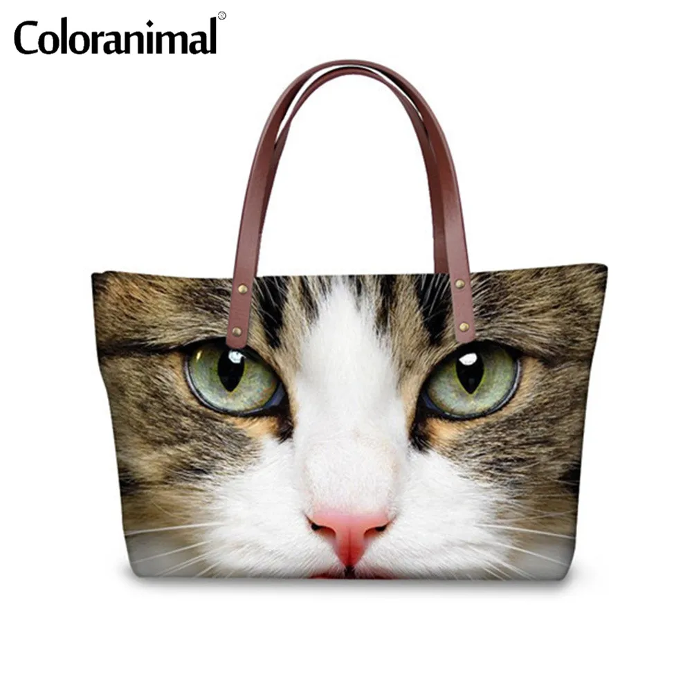 Coloranimal Cute Animal Cat Pattern Women Casual Handbags New Stylish coloranimal-cute-animal-cat-pattern-women-casual-handbags-new-stylish