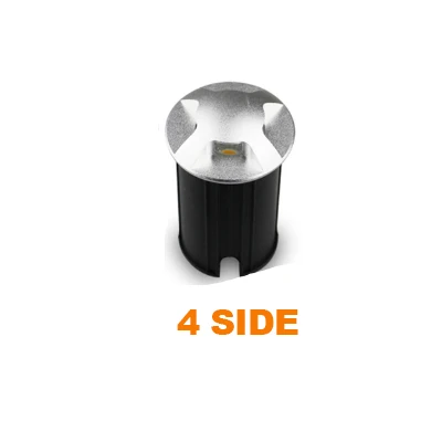 1W 3W 5W LED Buried IP66 AC85-260V DC12V Outdoor Recessed Deck Light 1/2/3/4 Side View Underground Lamp Sidewalk 4 side