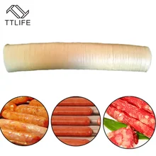 TTLIFE 26mm*14m Roast Sausage Dried Sausage Skin Sausage Hot Dog Collagen Casing Shell Collagen Protein Casings Sausage Ham Tool tom s sausage lion