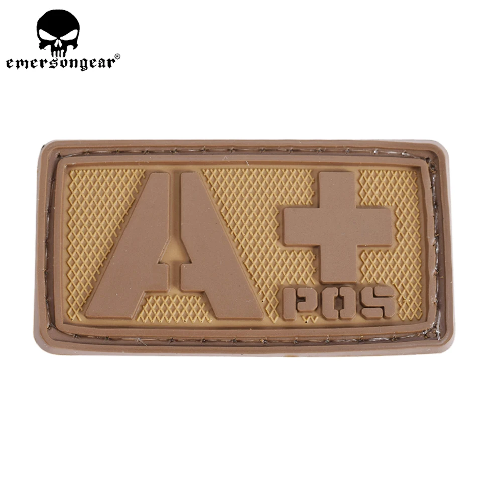 

EMERSONGEAR PVC Patch Blood Type A+Tactical Paintball Hunting Equipment Wargame PVC Blood Patch Green Black EM5514