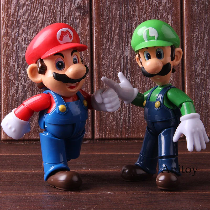 Super Mario Bros Action Figure Mario Luigi PVC Collectible Model Toy
