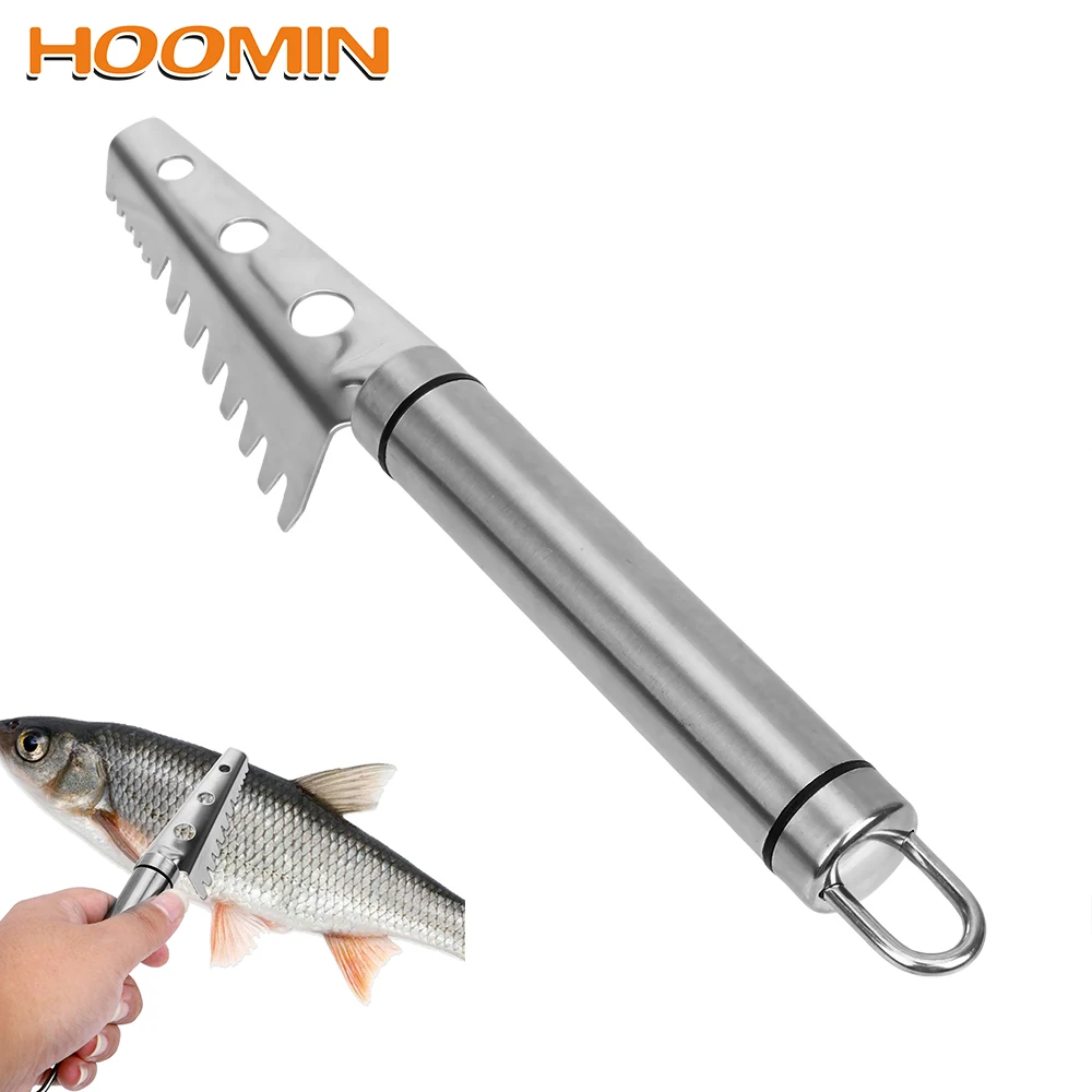 

HOOMIN Fish Scale Scraper Brush Kitchen Tools Manually Scraping Fish Scales Remover Cooking Tools Fish Cleaning Tool