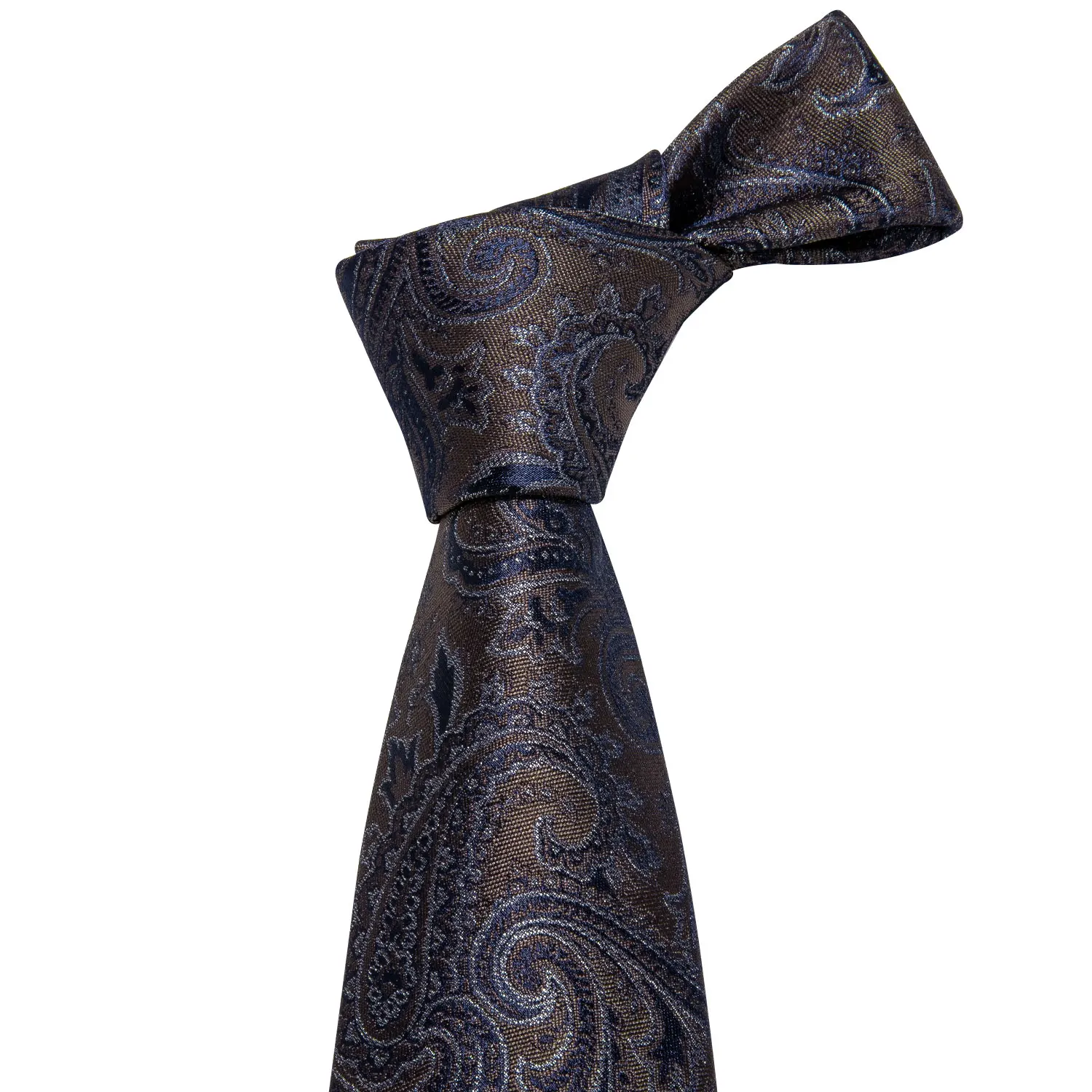 Мужской галстук, шейный платок и запонки, Шелковый Цветочный галстук, Серый Галстук Пейсли, Свадебный галстук 8 см, набор галстуков на шею, подарок для мужчин, Barry. Wang N-5163