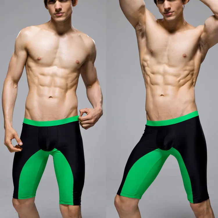 Looch Men's Sexy Elastic Low waist Gym jammer Sports Running Shorts Leggings Swimwear Trunks
