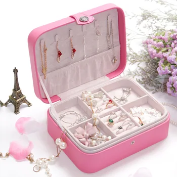 

Free Shipping 2019 Female Princess Contracted Europe Type Hand Es South Korea Large Capacity Necklace Earrings Jewelry Boxes